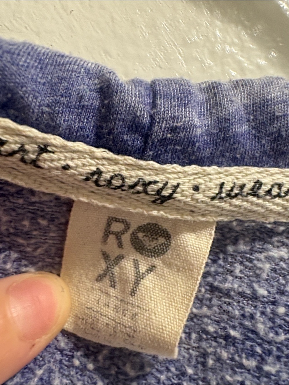 Y2K Roxy Women's Washed Heather Pullover Hoodie - Blue - Picture 4 of 7
